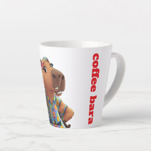 Cooles Hawaiianisches Hemd Capybara Kaffee Bara La Milchtasse