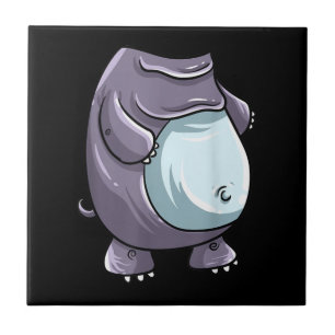Cooles Headless Hippo Halloween Kostüm Funny Lazy Fliese