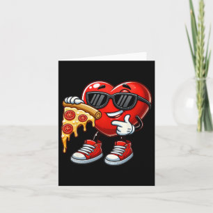 Cooles Herz essen Pizza Valentine Funny Febru Karte