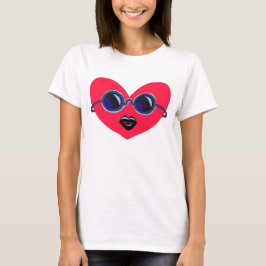 Cooles Herz mit Sonnenbrille Grafischer T - Shirt