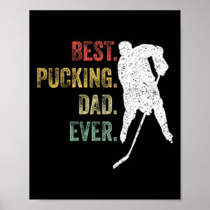 Cooles Hockey-Vater-Geschenk Lustiger Bester Pucki Poster