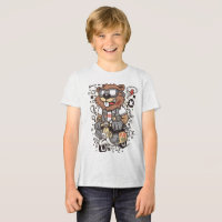 Cooles Holzfäller-Bär-Kinder-T-Shirt - Künstlerisc