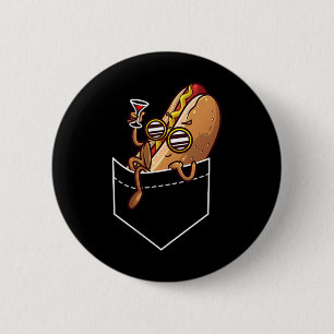 Cooles Hot Dog Design für Männer Frauen Kinder Button