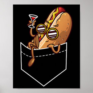 Cooles Hot Dog Design für Männer Frauen Kinder Poster