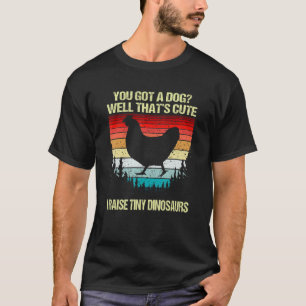 Cooles Hühnchen für Bauer ich wecken winzig Dinosa T-Shirt