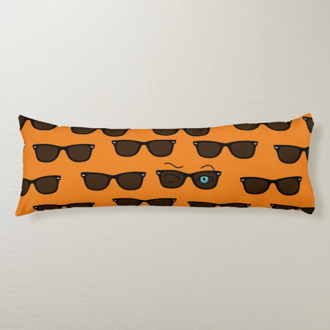 Cooles ikonisches Wink S Black Sunglasses Muster Seitenschläferkissen (Vorderseite)