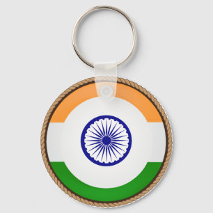 Cooles Indien-Flaggen-Siegel Schlüsselanhänger