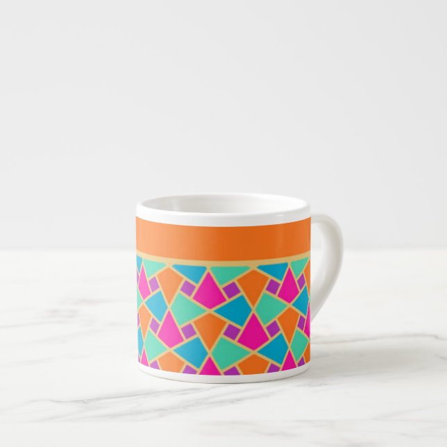 Cooles islamisches Muster und Stripes Espresso Tas Espressotasse (Vorderseite Rechts)