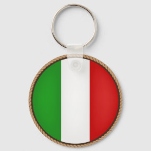 Cooles italienisches Flaggen-Siegel Schlüsselanhänger