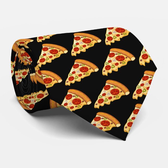 cooles italienisches Pizzagekachelmuster  Krawatte (Gerollt)