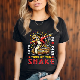 Cooles Jahr der Schlange 2025 chinesischer Zodiac T-Shirt