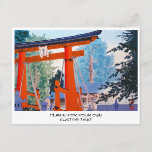 Cooles japanisches Tokuriki-Schreine Postkarte
