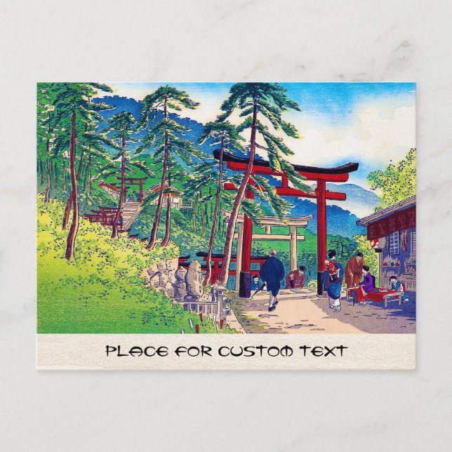 Cooles japanisches Tori-Gebirge Landschaft Postkarte (Vorderseite)