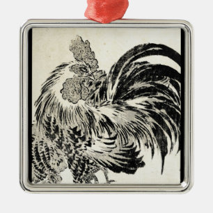 Cooles japanisches Vintages ukiyo-e Silbernes Ornament