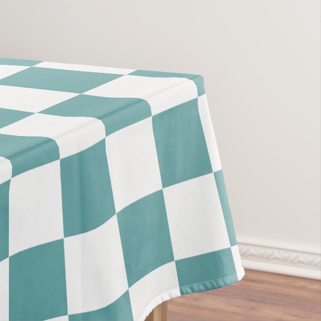 Cooles Kadett Blaues Retro-Chic Prüfmuster Tischdecke (Beispiel)