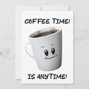 cooles Kaffeebecher-Design Einladung