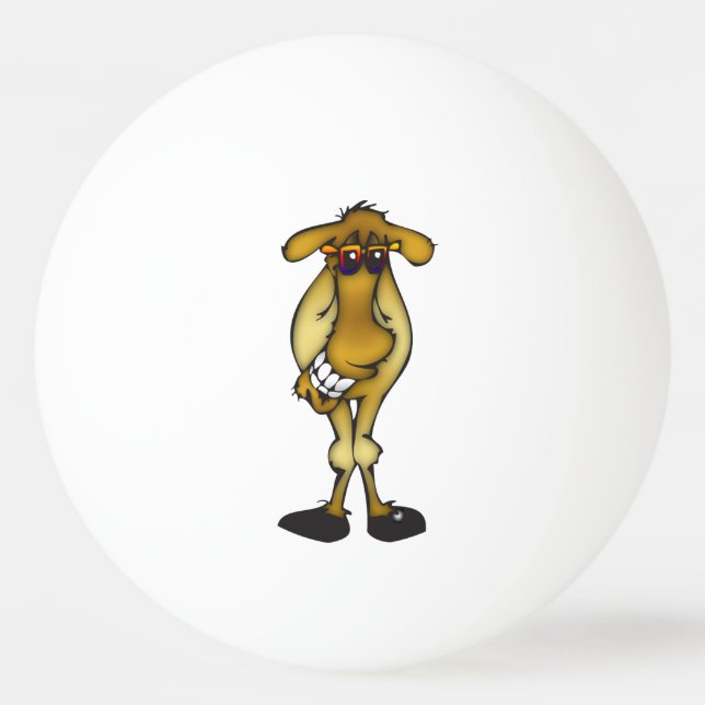 Cooles Kamel mit Schatten Tischtennisball (Vorderseite)
