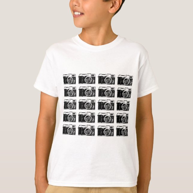 Cooles Kameramuster T-Shirt (Vorderseite)