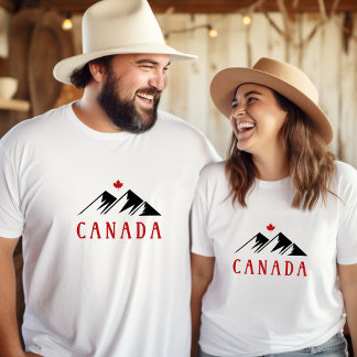 Cooles Kanada-Gebirge Kanadisches Ahornblättriger T-Shirt