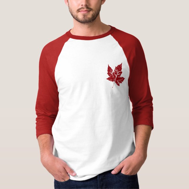 Cooles Kanada Jersey Retro Maple Leaf Souvenir T-Shirt (Vorderseite)