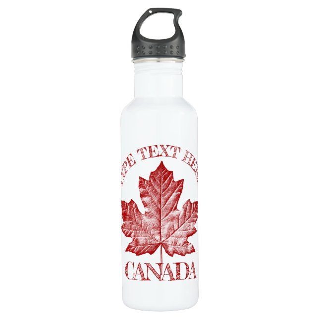 Cooles Kanada Retro-Ahornleaf Souvenir Wasserflasc Edelstahlflasche (Vorderseite)