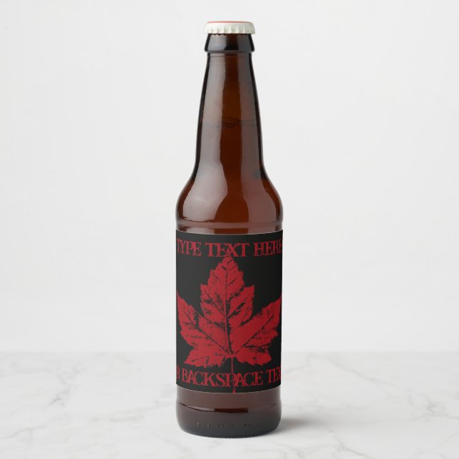 Cooles kanadisches Bieretikett Custom Canada Flasc Bierflaschenetikett (Vorderseite)