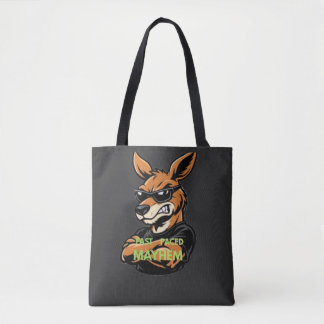 Cooles Kanguru Schnelllebiges Chaos Schwarzes T-Sh Tasche