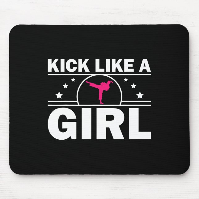 Cooles Karate-Geschenk Kickboxing Mousepad (Vorne)