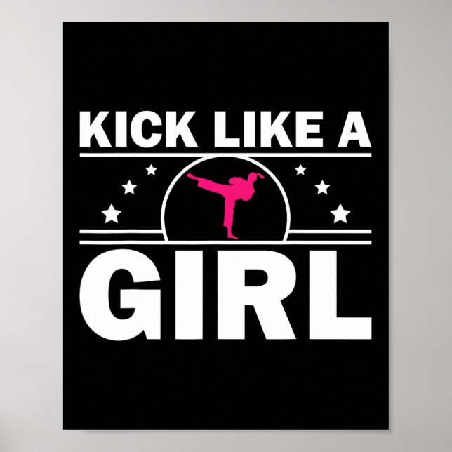 Cooles Karate-Geschenk Kickboxing Poster (Vorne)