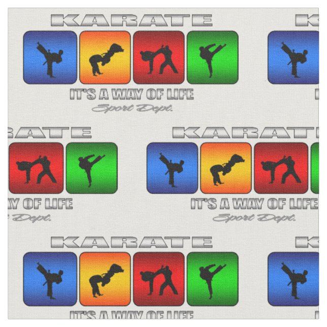 Cooles Karate ist es eine Lebensart Stoff (Nahaufnahme)