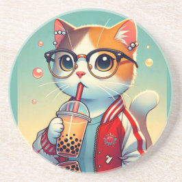Cooles Katzen-Trinkboba Getränkeuntersetzer