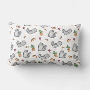 Cooles Katzenmuster Lendenkissen