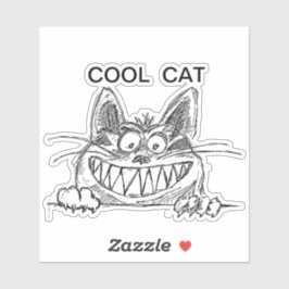 Cooles Katzenposter Aufkleber