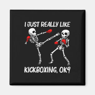 Cooles Kickboxen-Design für Männer Frauen Kickbox Magnet