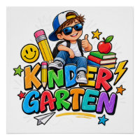 Cooles Kindergarten-Jungen-Shirt zum ersten Schult