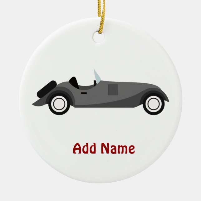 Cooles klassisches Auto Keramik Ornament (Vorne)