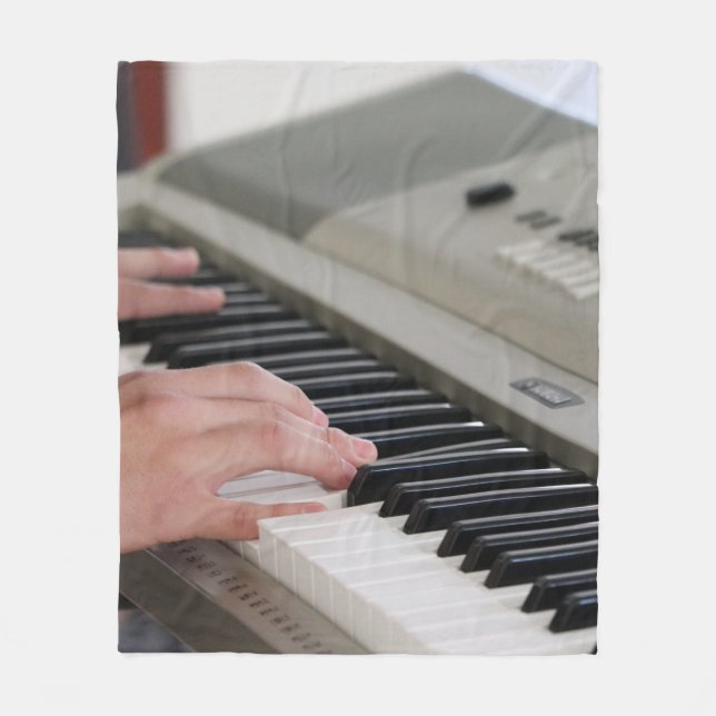 Cooles Klavier Fleecedecke (Vorderseite)