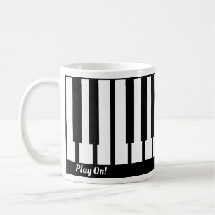 Cooles Klavierdesign Kaffeetasse