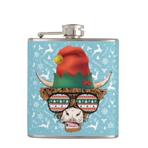 Cooles Kleine Geschenk Santa Cow Erwachsene Flachmann