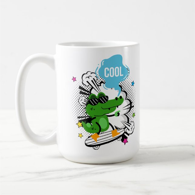 cooles Kokospalmenziffer Kaffeetasse (Links)