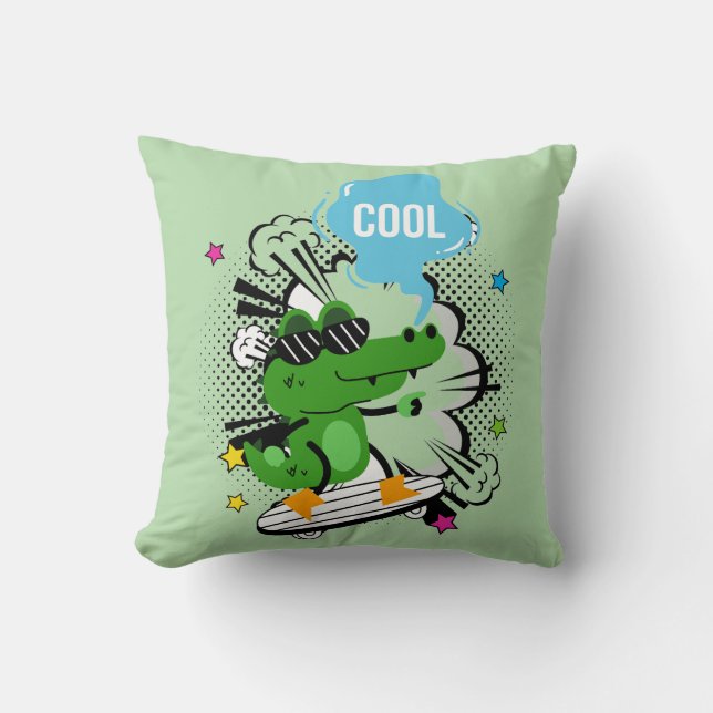 cooles Kokospalmenziffer Kissen (Vorderseite)