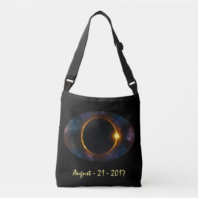Cooles kosmisches Auge 2017 Gesamtsolares Eclipse Tragetaschen Mit Langen Trägern (Vorderseite)