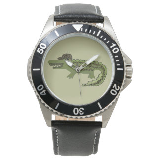 Cooles Krokodil Armbanduhr