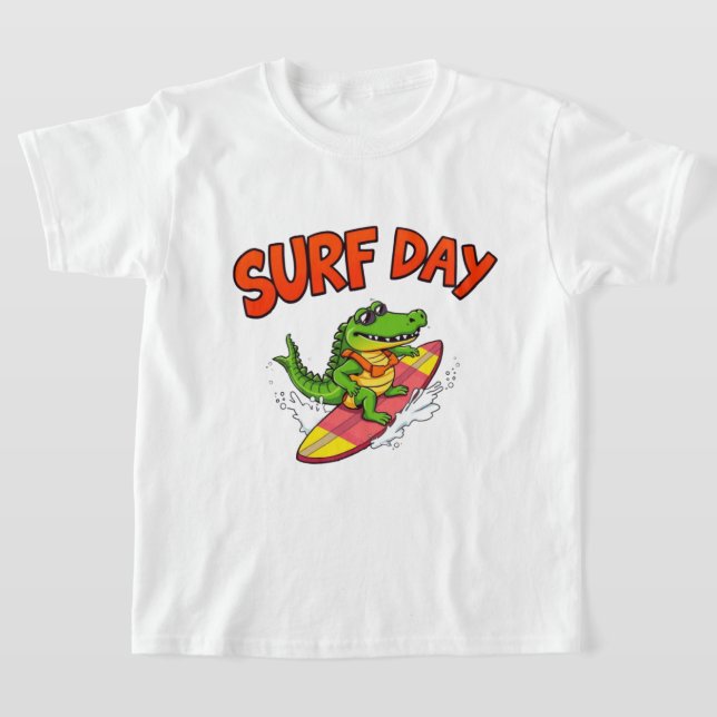 Cooles Krokodil - Fun Summer Beach Art T-Shirt (Ablage )