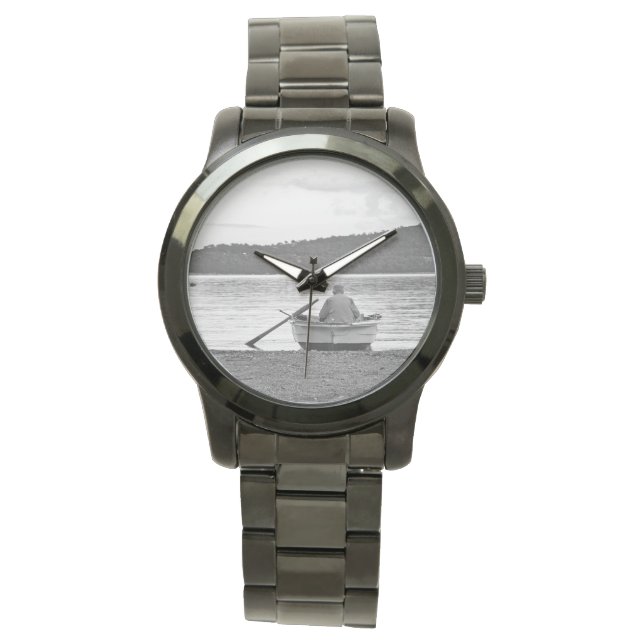Cooles Kulturleben Foto der ägäischen Fischer Armbanduhr (Vorderseite)
