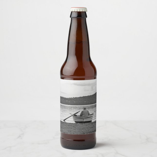 Cooles Kulturleben Foto der ägäischen Fischer Bierflaschenetikett (Vorderseite)