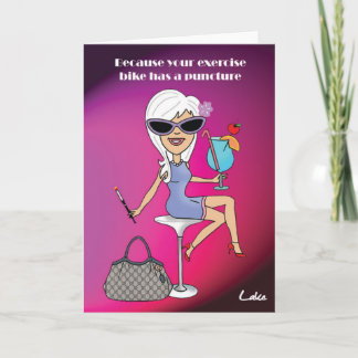 Cooles kundengebundene Grußkarte des Cocktails Karte