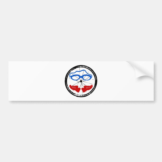 Cooles künstlerisches Logo des Triathlon Autoaufkleber (Vorne)