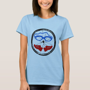 Cooles künstlerisches Logo des Triathlon T-Shirt