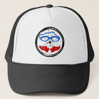 Cooles künstlerisches Logo des Triathlon Truckerkappe